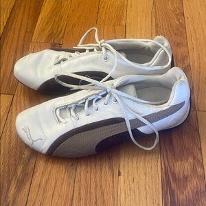 Puma Speedcat Rare Vintage Size 5 37 EUR White Brown Beige Big Cat Leather/Suede